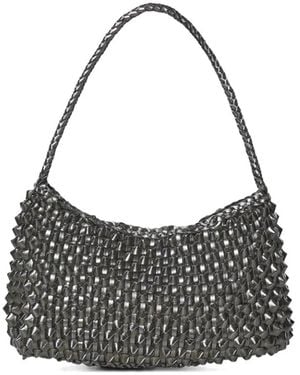 Dragon Diffusion Geflochtene Schultertasche - Grau