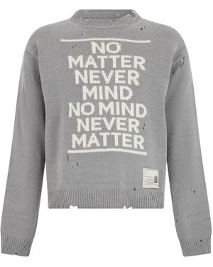 Maison Mihara Yasuhiro Round-Neck Knitwear - Grey