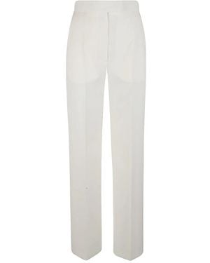 McQueen Straight Trousers - White
