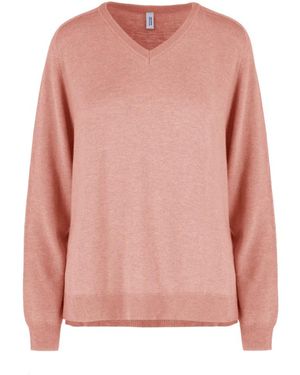 Bomboogie Merino V-Neck Sweater - Roze