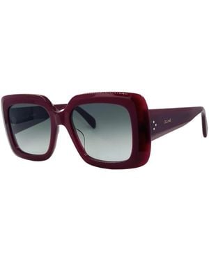 Celine Quadratische sonnenbrille, rotes kristall, eine größe