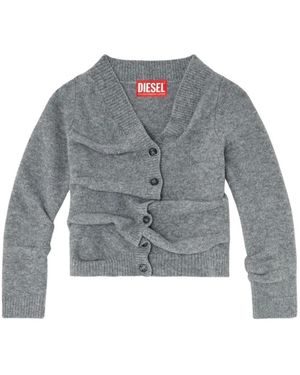 DIESEL M-Ava Cropped Cardigan - Grijs