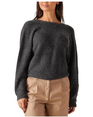 Second Female Flare Knit Sweater - Zwart