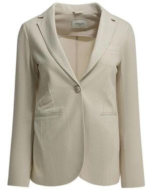 Circolo 1901 Jassen ,Textured Single-Breasted Blazer - Grijs