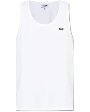 Lacoste Sleeveless Tops - White