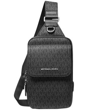 Michael Kors Mk Hudson Signature Logo Sling Pack - Black