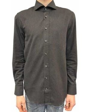 Baldessarini Flanellen Visgraat Overhemd - Grijs