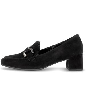 Gabor Schoenen ,Zwart ,Leer Hoogfrontpump