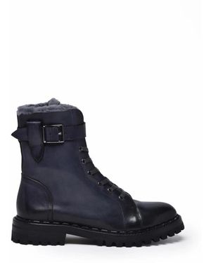Eleventy Schoenen ,Blauw ,Leer Anfibio