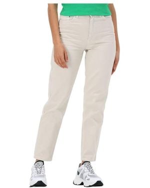 Gestuz Hohe Taille Mom Twill Jeans - Natur