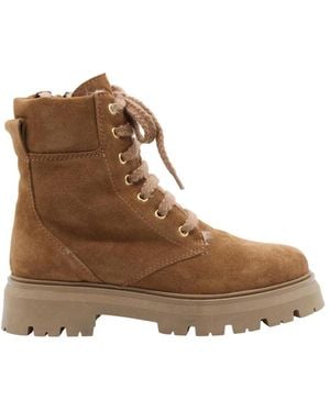 E mia Lace-Up Boots - Marron