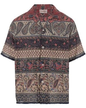Valentino Garavani Short Sleeve Shirts - Grey