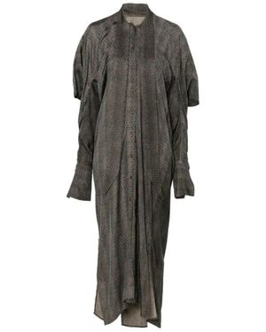 Uma Wang Kleedjes ,Veelkleurig ,Shirt Kleedjes - Zwart