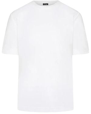 Kiton Tops ,Wit ,Katoen T-Shirt Met Ronde Hals