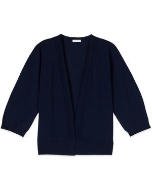 Oltre Viskose-Mischcardigan - Blau