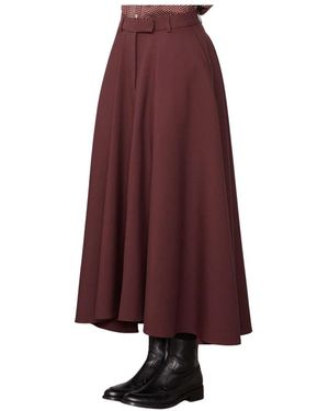 Officine Generale Donker Burgundy Wollen Rok - Paars