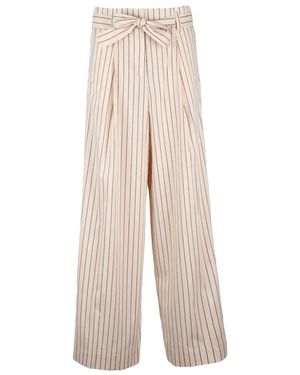 Roberto Collina Wijde Broek - Naturel
