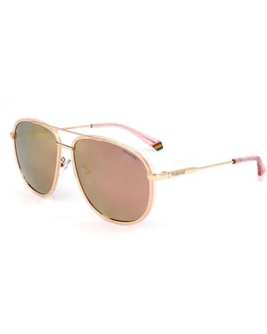 Polaroid Rosa gold metall sonnenbrille polarisiert - Natur