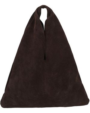 Manebí Louis Suede Tote - Zwart