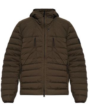 Stone Island Gewatteerd Jack Met Capuchon - Groen