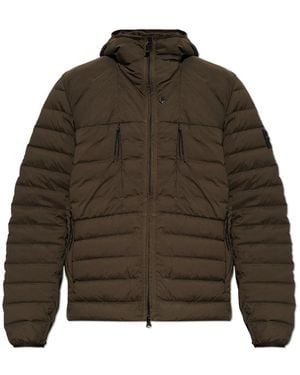 Stone Island Gewatteerd Jack Met Capuchon - Groen