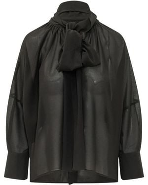 LE SULLY STUDIO Camicia C/Sciarpa - Schwarz