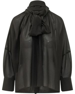 LE SULLY STUDIO Overhemden ,Zwart ,Camicia C/Sciarpa