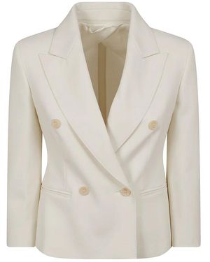 Max Mara Jassen ,Wit ,Wol Dorico Short Jacket