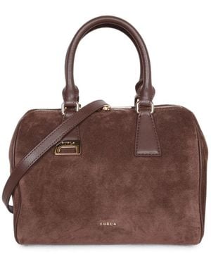 Furla Tassen ,Bruin ,Nylon Olivia M Boston-Tas