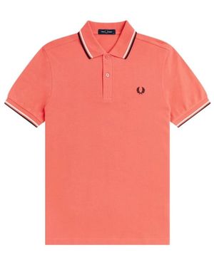 Fred Perry Tops ,Rood ,Katoen M3600 Poloshirt - Roze