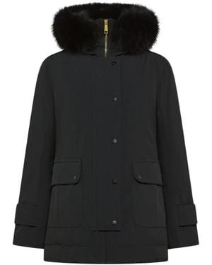 Peuterey Jassen ,Zwart ,Polyester Buriram Srtr Grs Fur