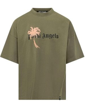 Palm Angels T-Shirts - Verde