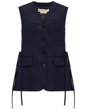Marni Weste Mit Vintage-Effekt - Blau