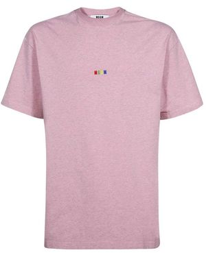 MSGM Tops ,Roze ,Katoen Katoenen T-Shirt