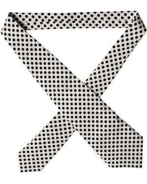 Dolce & Gabbana Polka Dot Zijden Stropdas - Wit