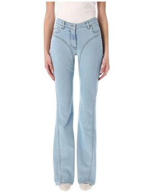 Mugler Ausgestellte Denim Jeans Für Frauen - Blau