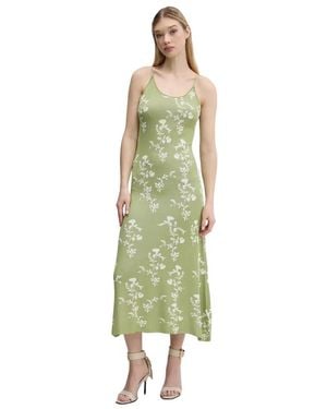 Desigual Kleedjes ,Groen ,Tweed Dana Jurk