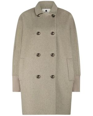 Alter Ego Double-Breasted Coats - Natural