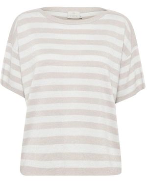 Kaffe Round-Neck Knitwear - Bianco