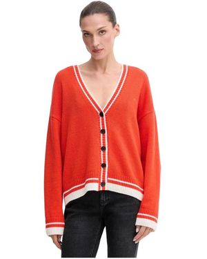 MSGM Woll-Kaschmir-Strickjacke - Rot