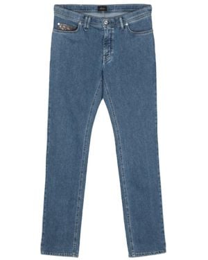 Brioni Blauwe Slim-Fit Denim Jeans