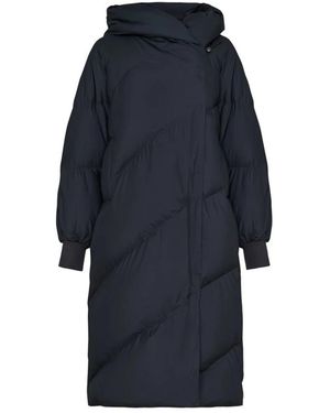 CESARE GASPARI Oversized Capuchon Gewatteerde Puffer Jas - Blauw