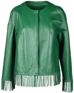 1972 DESA Lederjacke 100% leder - Grün