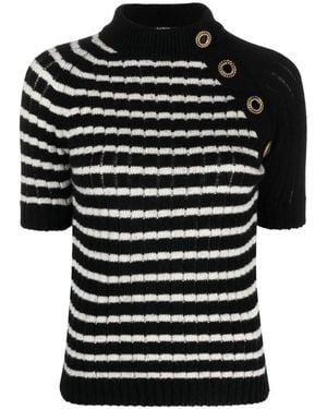 Balmain Round-Neck Knitwear - Black