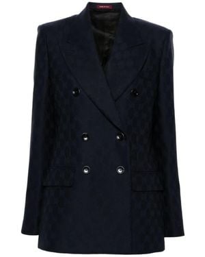 Gucci Gg Wollen Blazer - Blauw