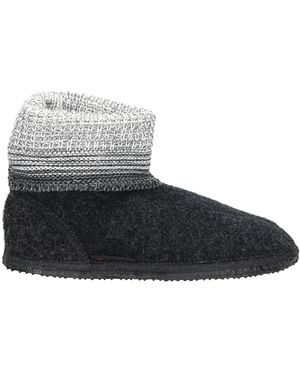 Giesswein Schoenen ,Grijs ,Gezellige Grijze Pantoffels - Zwart