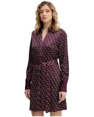 Guess Kleedjes ,Paars ,Polyester Blerta Shirt Dress