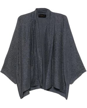 Cortana Crinkled Kimono Jacke - Blau