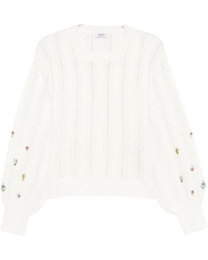 Liu Jo Round-Neck Knitwear - Blanc