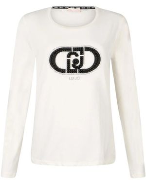 Liu Jo Tops ,Wit ,Katoen T-Shirt